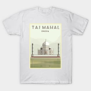 Taj Mahal, India - Vintage Travel Poster T-Shirt